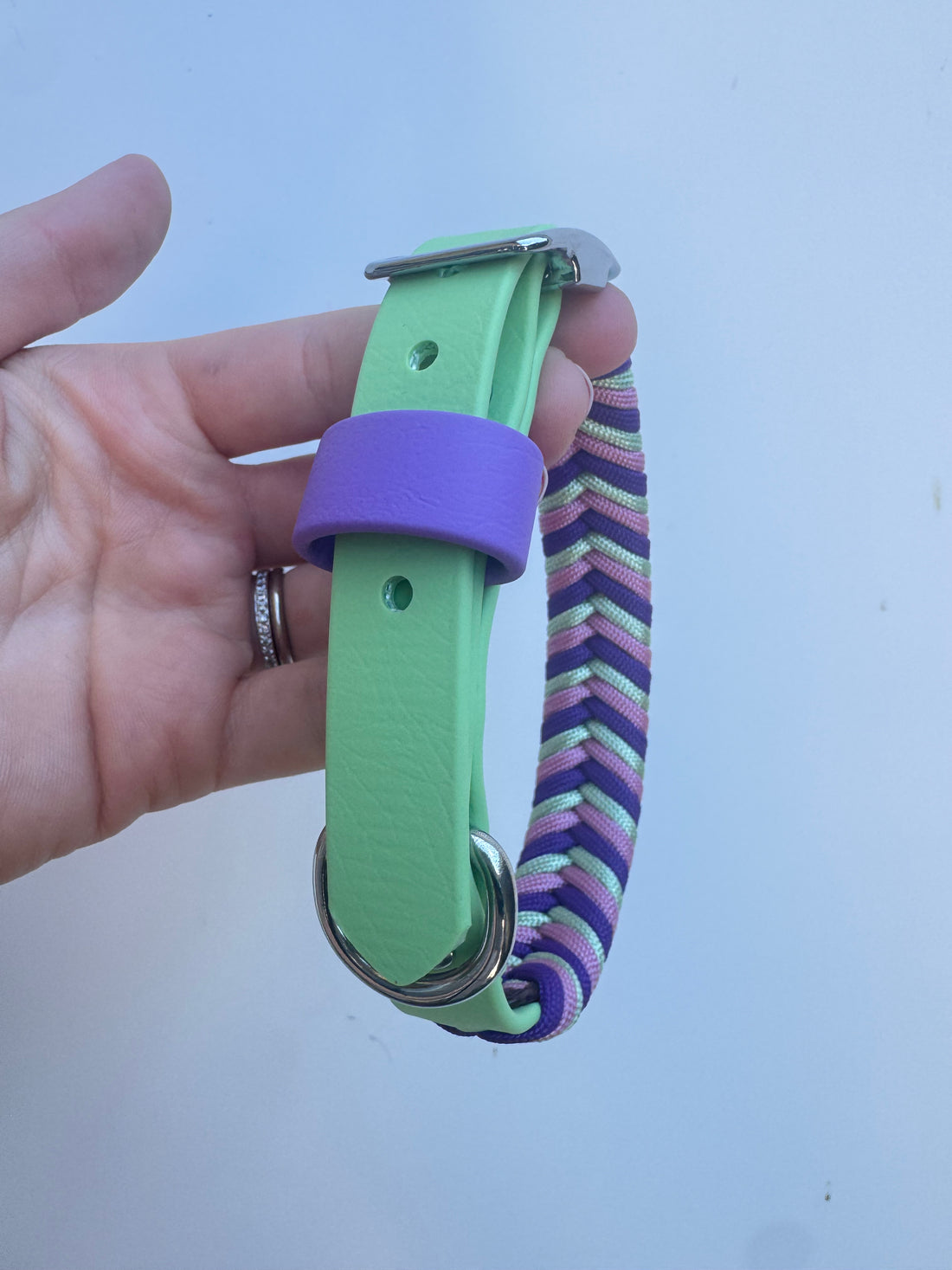 S (30-37cm) Green/Purple (Nickel silver hardware, not waterproof)
