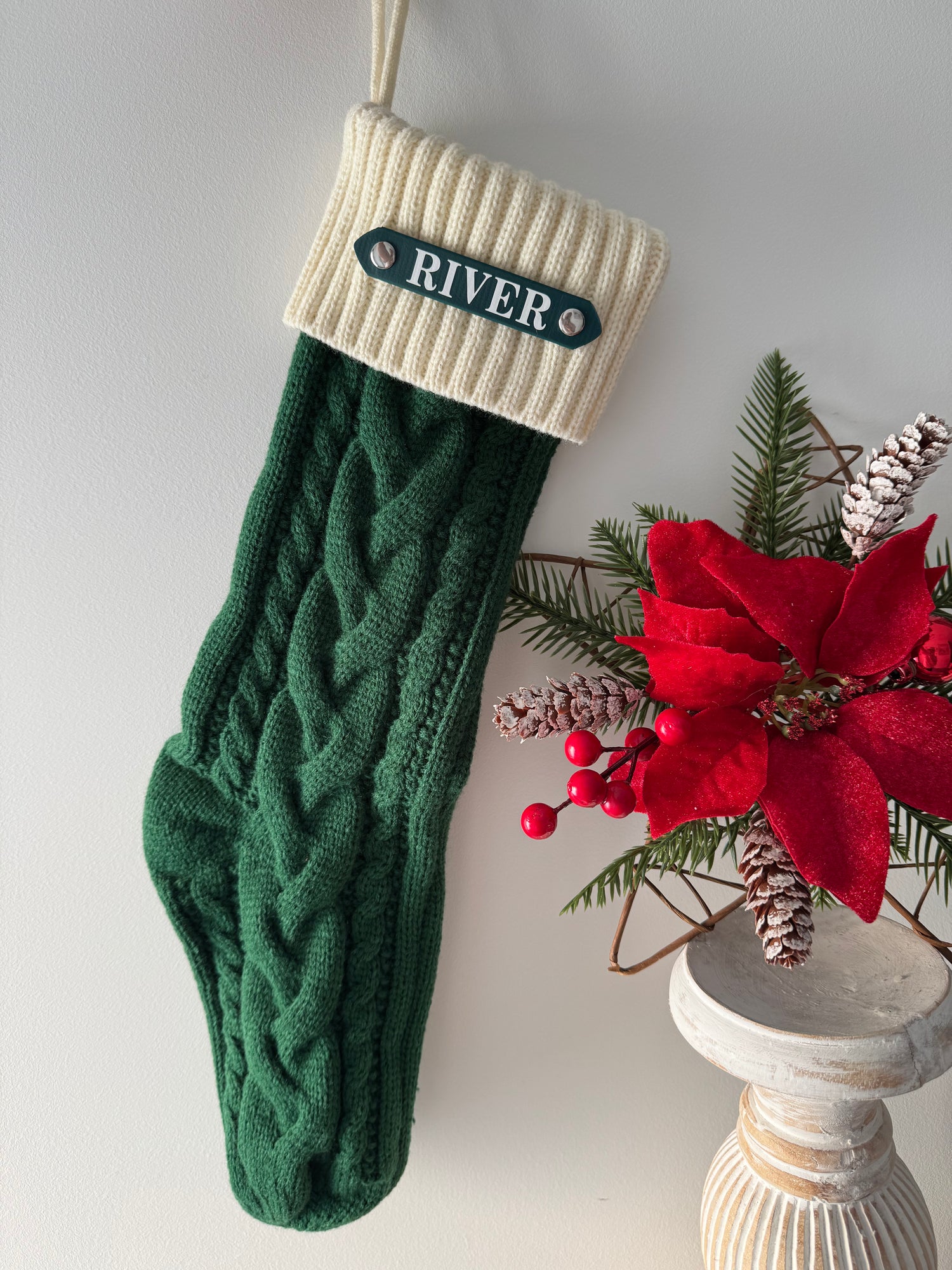 Personalised Knitted Christmas Stocking